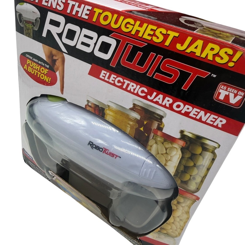 Robo Twist Electric Jar Opener Hands Free Automatic Kitchen Tool New